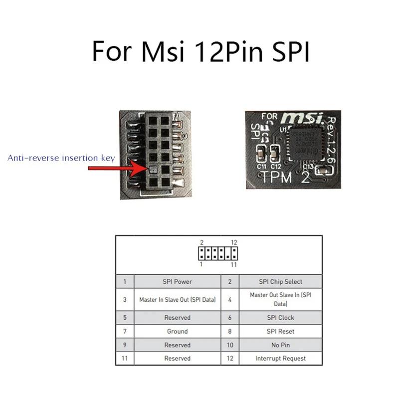 MSI  TPM 2.0 ȣȭ  ,  ī, 12  SPI TPM2.0  